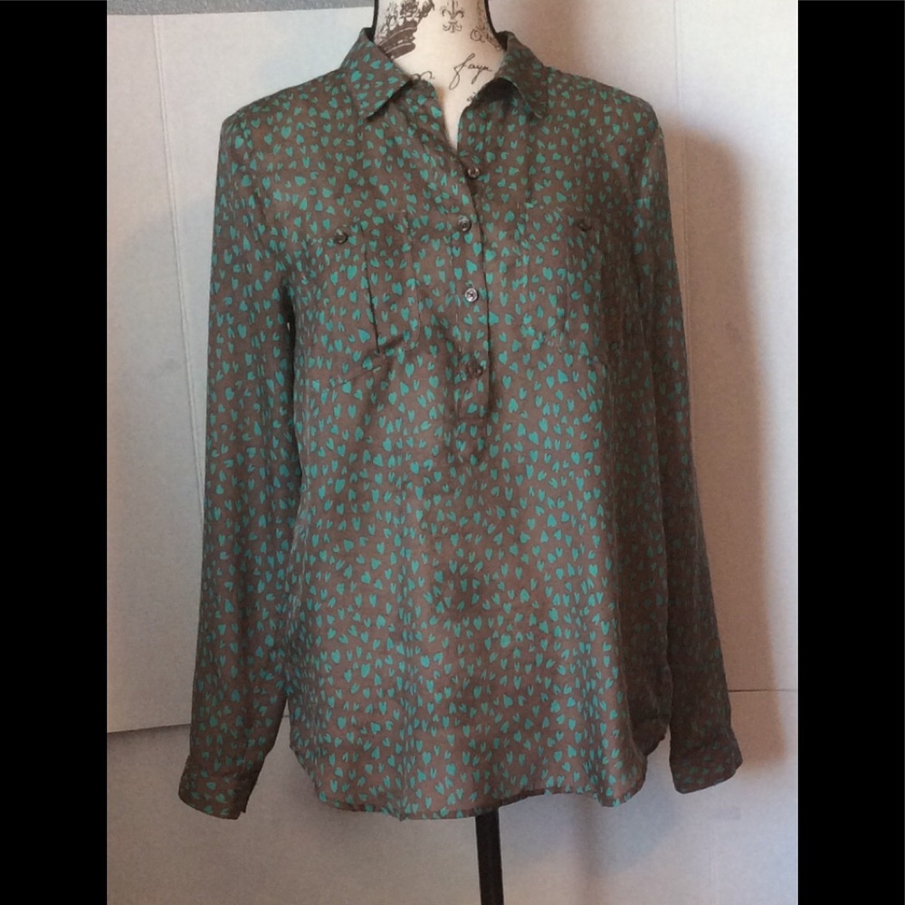 LOFT Pop Over Blouse Size S